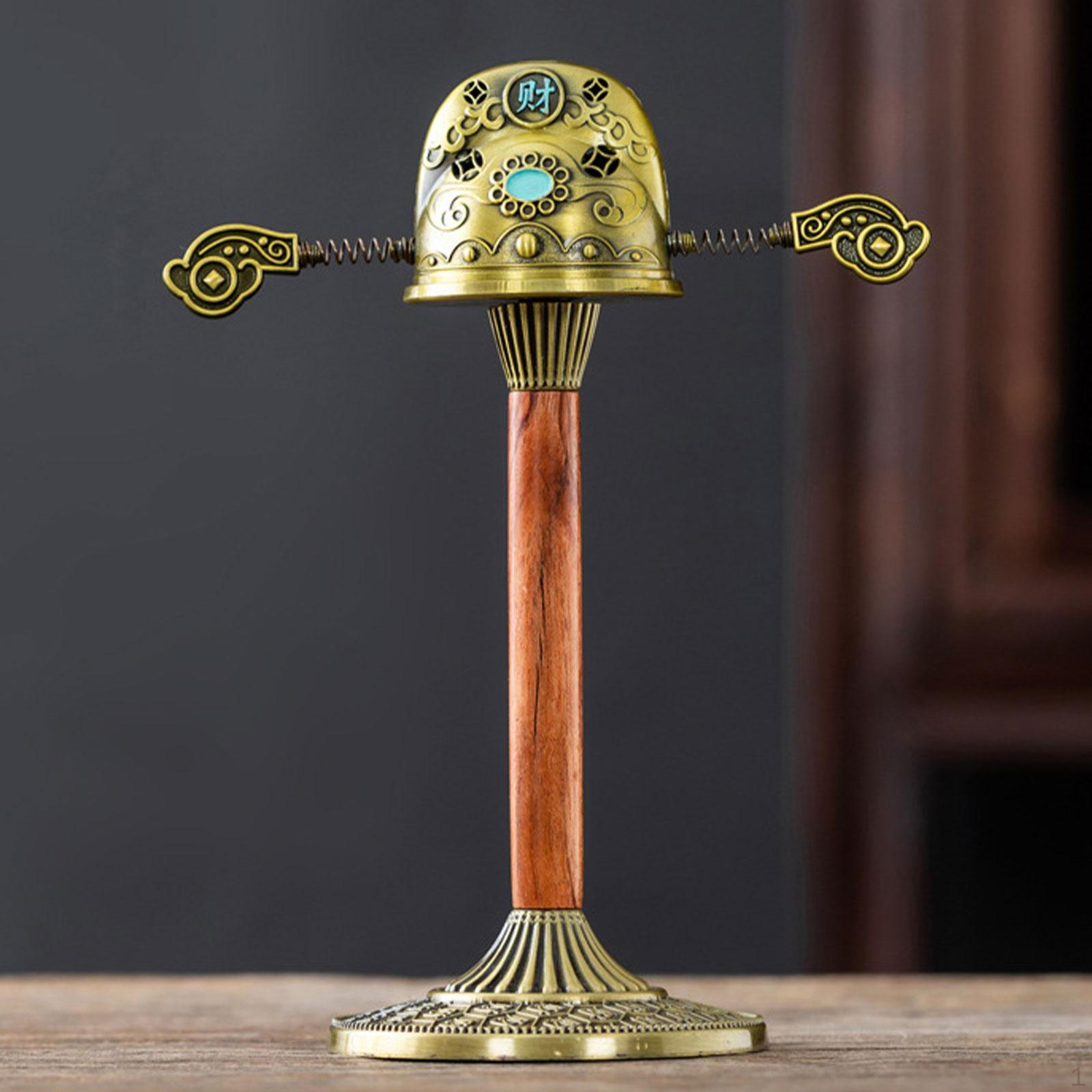 

Burner Holder Stand Decor Design Alloy with Lid Censer for Living Room Tea Ceremony Indoor Table SPA Style A
