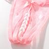 Sexy String Lace Underwear Women Back Bow Panties Women G String T-back Thong Transparent Lingerie Cute with Pearls Panties