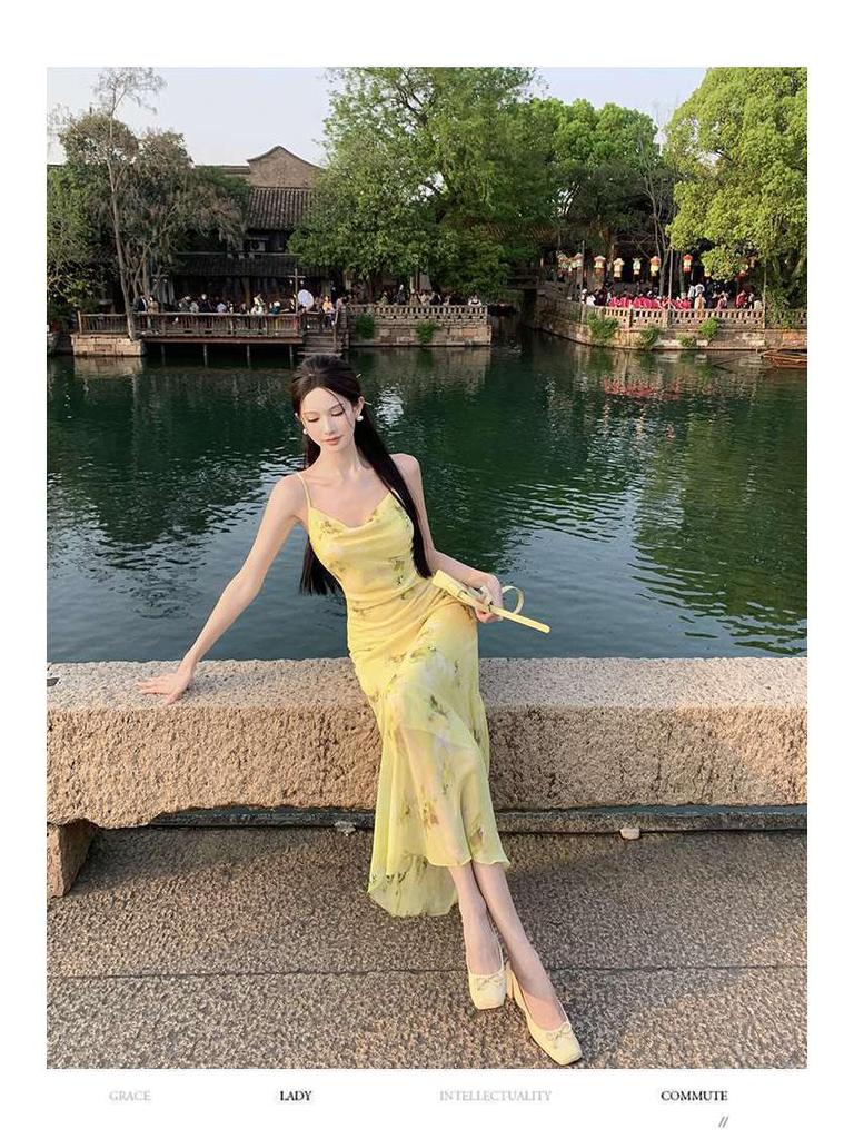 Elegant Floral Maxi Dress - Summer Sexy Beach Vacation Outfit