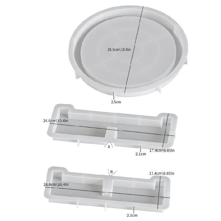 Flexible Silicone Round Plate Tray With Sturdy Feature Designs Craft Supplies for Household Use and Special Occasions