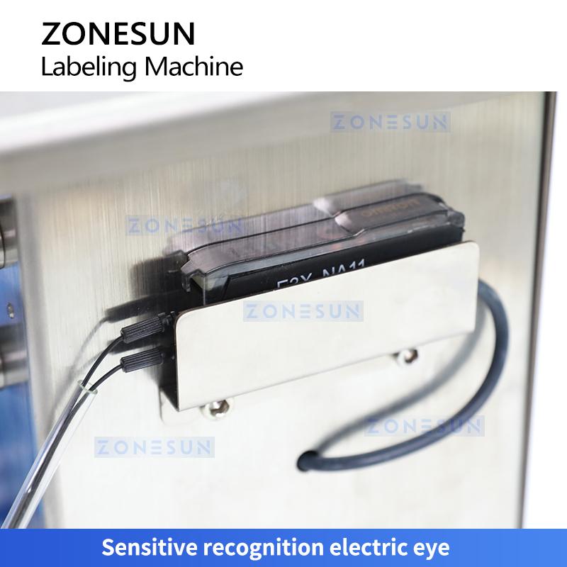 ZONESUN ZS-TB90B Automatic Right Angle Labeling Machine for Tamper-Evident Box & Bottle Corner Sealing