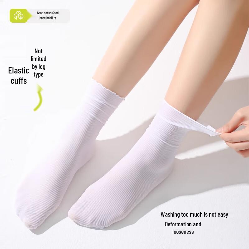 Langsha Women's Breathable Mid-Calf Stack Socks