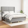 3128445 vidaXL Divan-lit Tapissier Avec Matelas Gris Clair 140x200cm Tissu