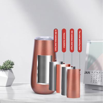 180 ml Eierschalenbecher, U-förmiger, hitzebeständiger Wein- und Bierkrug aus Edelstahl mit spritzwassergeschütztem Deckel, ergonomisches, tragbares Design für einfaches Trinken