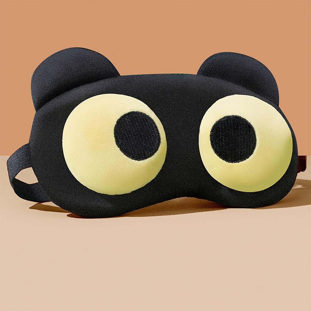 1Pc Cute Cartoon Bear Eye Mask, Blackout Sleeping Eye Mask with Adjustable Zipper Design , Ideal for Travel , Work, Lunch Breaks