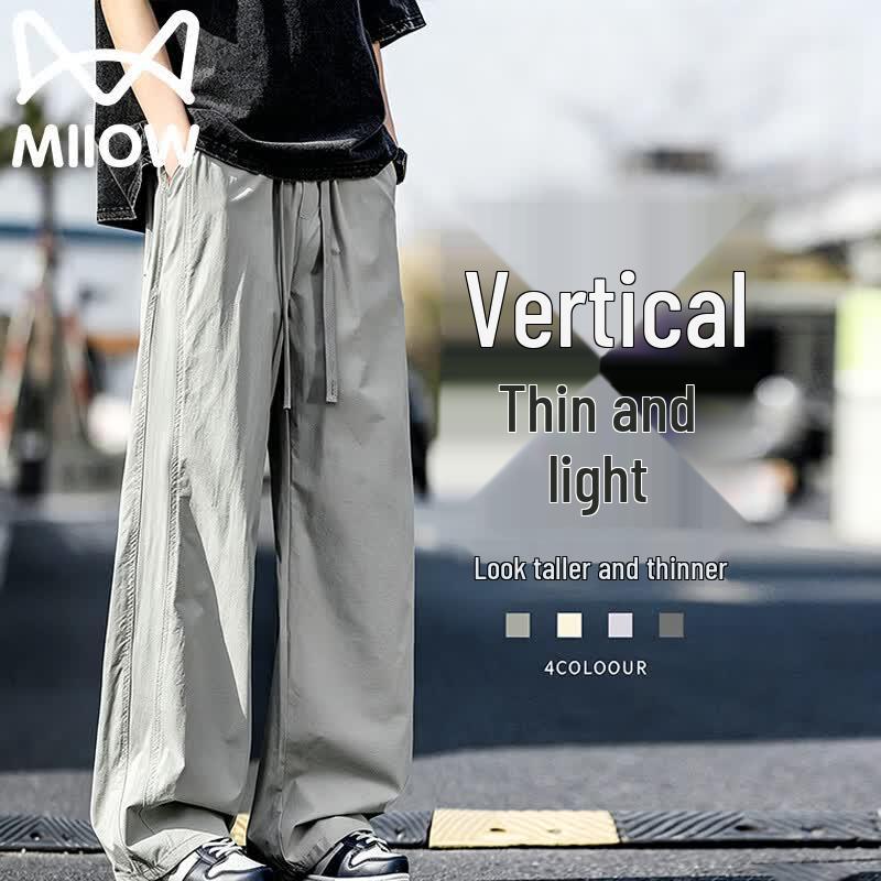 

MiiOW Men s Summer Ice Silk Straight Leg Sports Pants 2XL