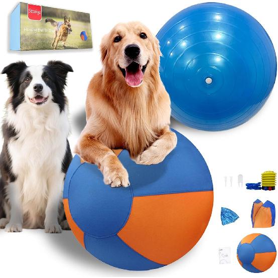 Herding Ball for Dogs, 18'' Durable Waterproof Jolly Ball for Dogs, Dog Training Toy for Medium & Large Breeds, Large Dog Toys for Collie, Australian
