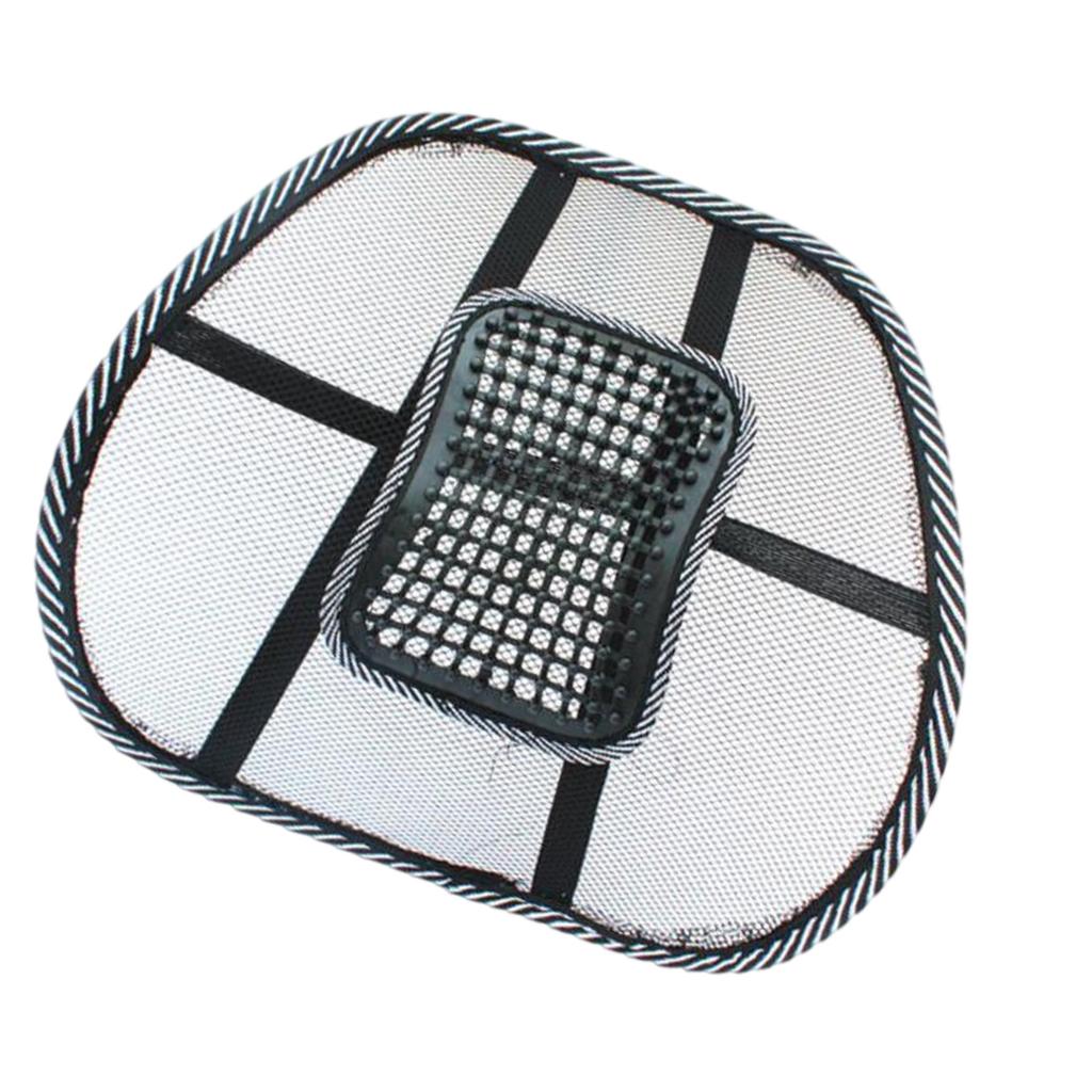 Ergonomic Ice Silk Car Seat Cushion Lumbar Back Brace Providing Cool Comfort and Back Support During Long Drives