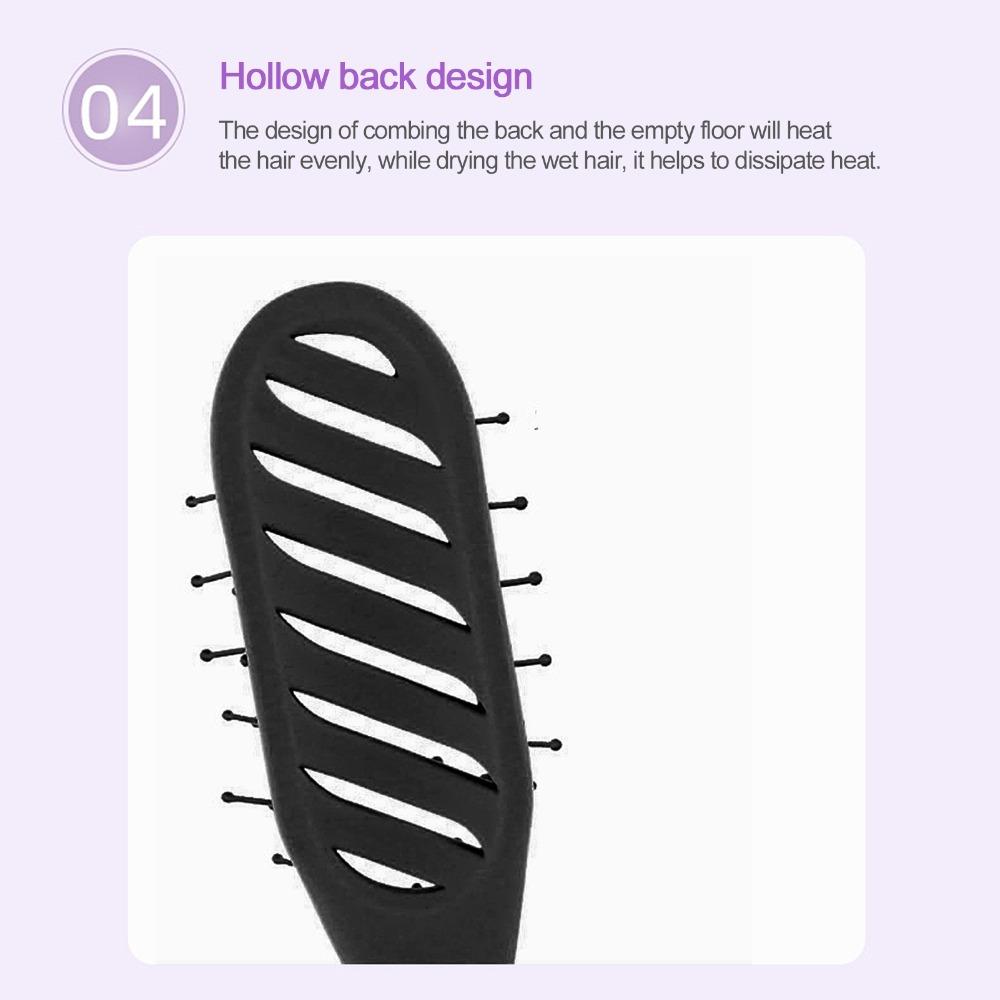 Vented Design Curved Vent Brush Professional Nylon Comb For Travel Hair Massage Brush Daily Use