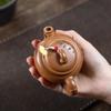 Yixing Handmade Purple Clay Teapot Tradition Beauty Kettle Hand-carved Bamboo Leaf Tea Pot Chinese Raw Ore Zisha Tea Set 130ml