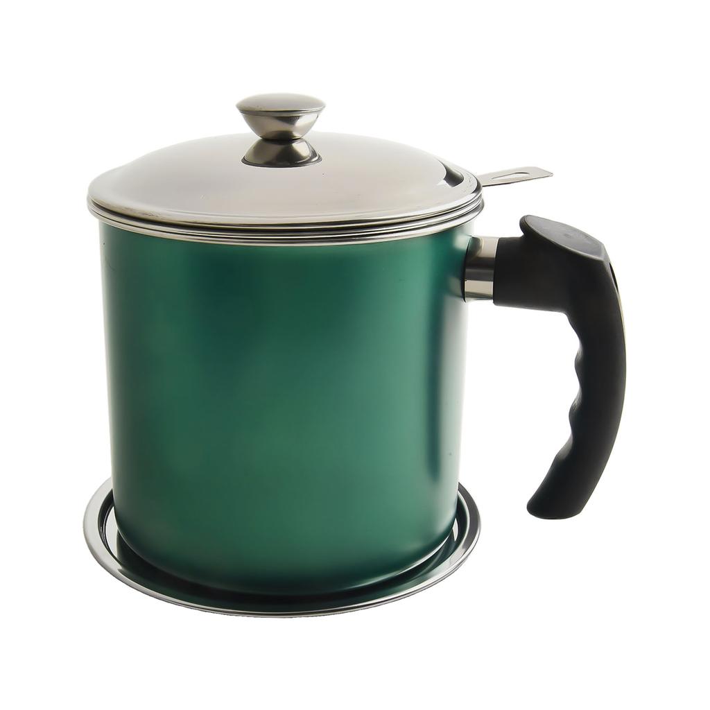 Cooking 5.62*4.92*6.49 Inches Stainless Steel Oil Pot Oil Container With Filter Humanized Handle Dishwasher Safe