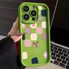 Square Bear Is Suitable for Apple 16 Phone Case 15plus, Matte 14 Silicone 13mini Protective Case 12promax
