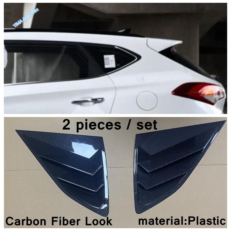 Car Styling Rear Window Triangle Shutters Blinds Cover Side Tuyere Trim External Accessories Fit For Hyundai Tucson 2016 -