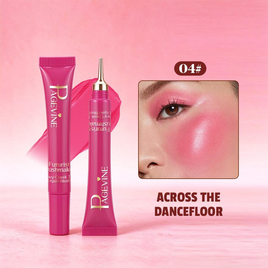 Hydrating Liquid Blush, Slim Mouth with A Long-lasting and Natural Nude Color Blush, Available in 6 Colors