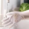 2X Dishwashing Cleaning Gloves Silicone Rubber Dish Washing Glove For Household