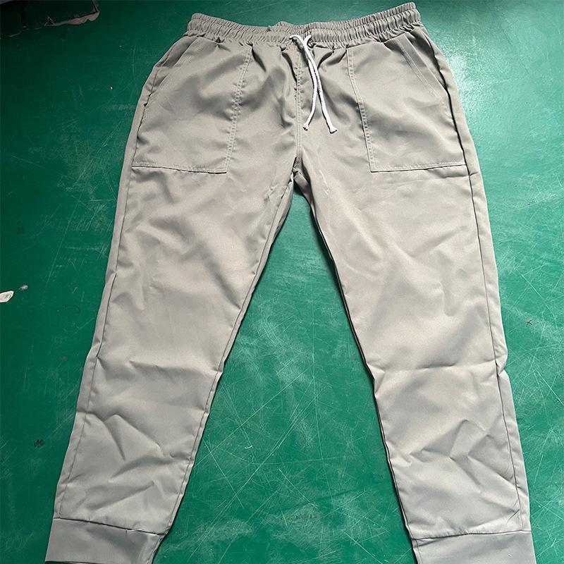 Spring and Summer Men's Classic Drawstring Woven Casual Sports Pants Loose and Comfortable Fashion Drawstring Pants