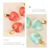 5Pcs/Lot Lampwork  Glass Love Heart Beads Charms Pendant Diy Handmade Jewelry Making Accessories