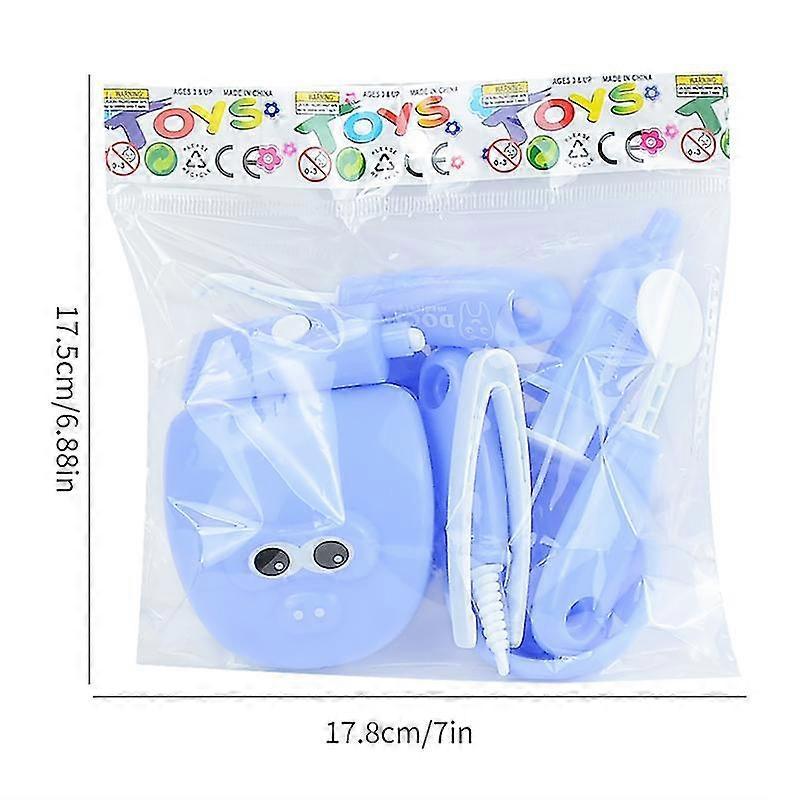 9pcs Plastic Simulation Dentist Play Set Medical Kit Pretend Toy For Kids Hygienic Habbit Cultivation Role Play Game For Childre