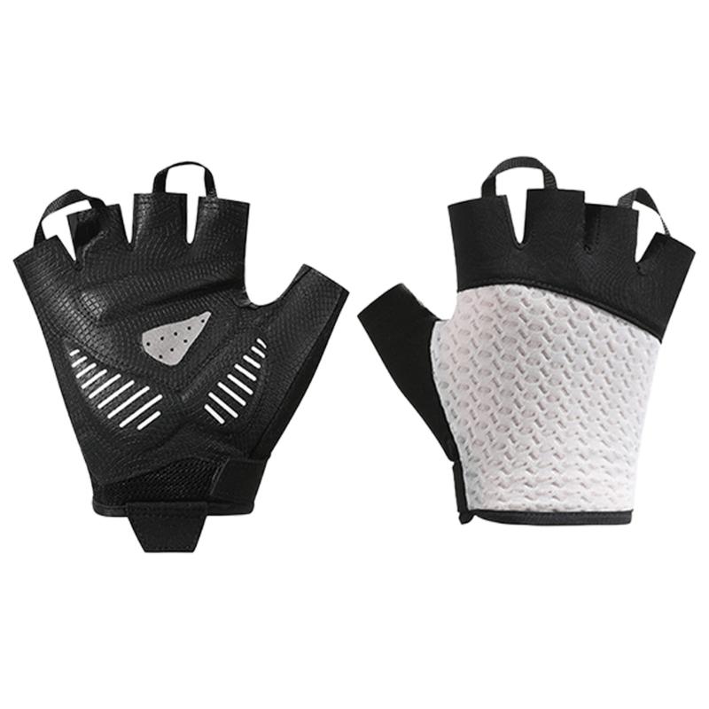 

1Pair Cycling Gloves With Thick Silicones Paddings Sun Protecting Antislip Grip for Road Bike Mountain Biking XL белый
