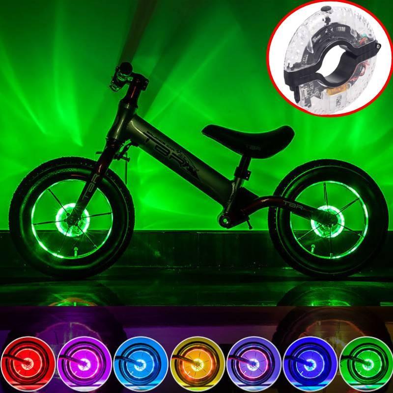 Wheel Bike Hub Lights Kit 7 Colors Usb Rechargeable Safety Waterproof Light