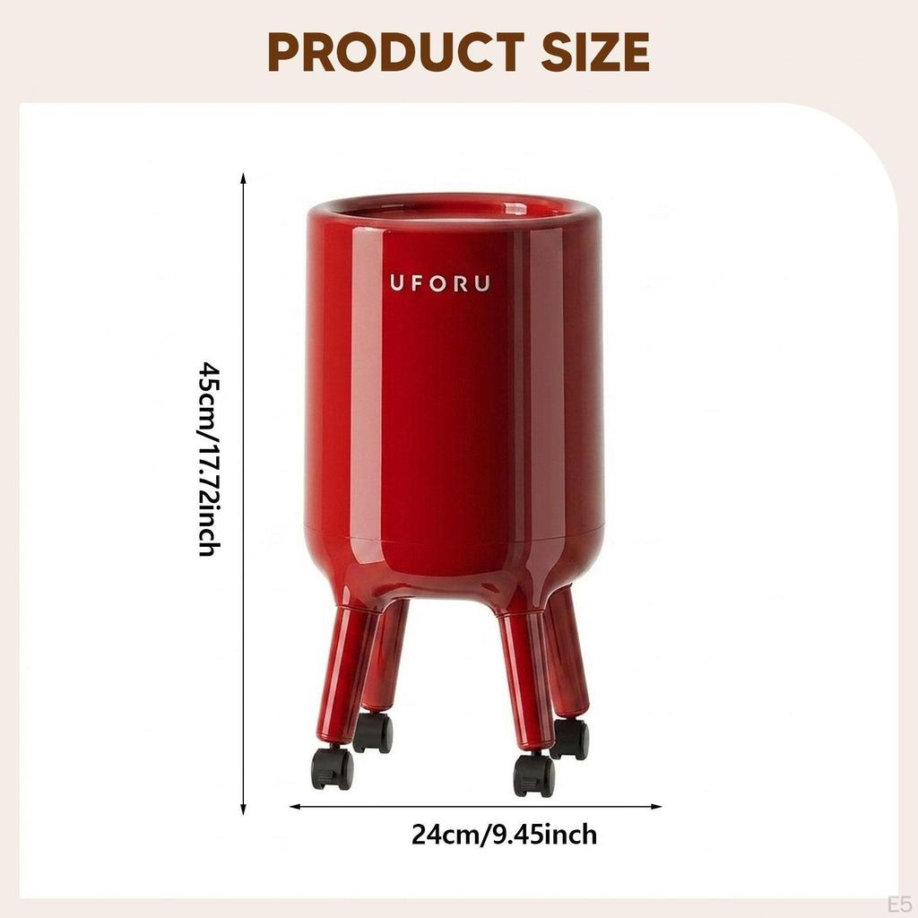 Kitchen Bin On Wheels, Tall Bin, Multifunctional, Stylish And Ideal for A Student Room Or Bedroom