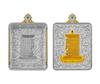 Authentic Xiangyun Golden Wheel Vajra Pestle Pendant & Thangka Gau Box