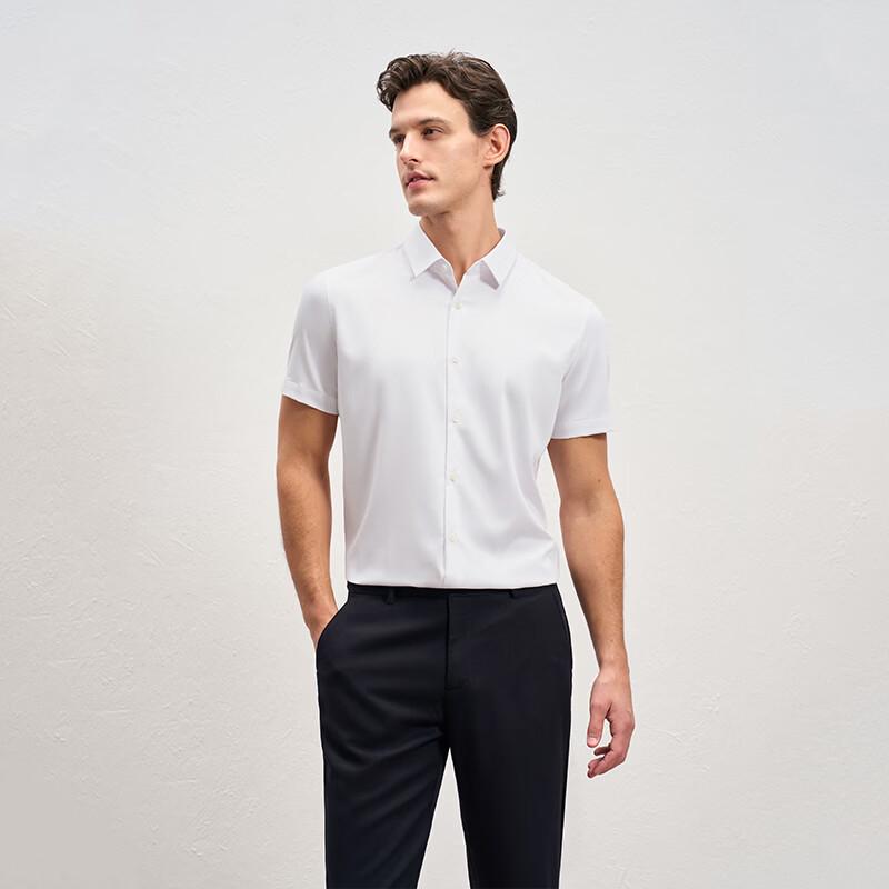 EMZ Men's Versatile Business Casual Short Sleeve Shirt