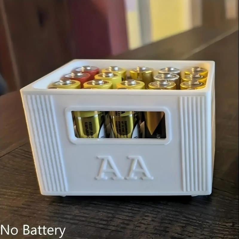 Battery Storage Box Beer Crate Type Battery Organiser With Stackable Design Stores 20 2A Or 30 3A Batteries Box
