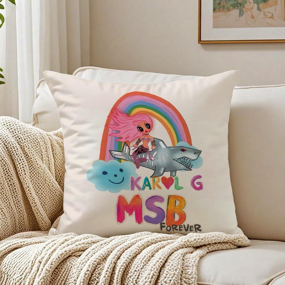 Reggaeton Colombian Singer KKarol G Cushion Cover Pillowcase Antidustmite living Room Sofa Decor Cushion Room