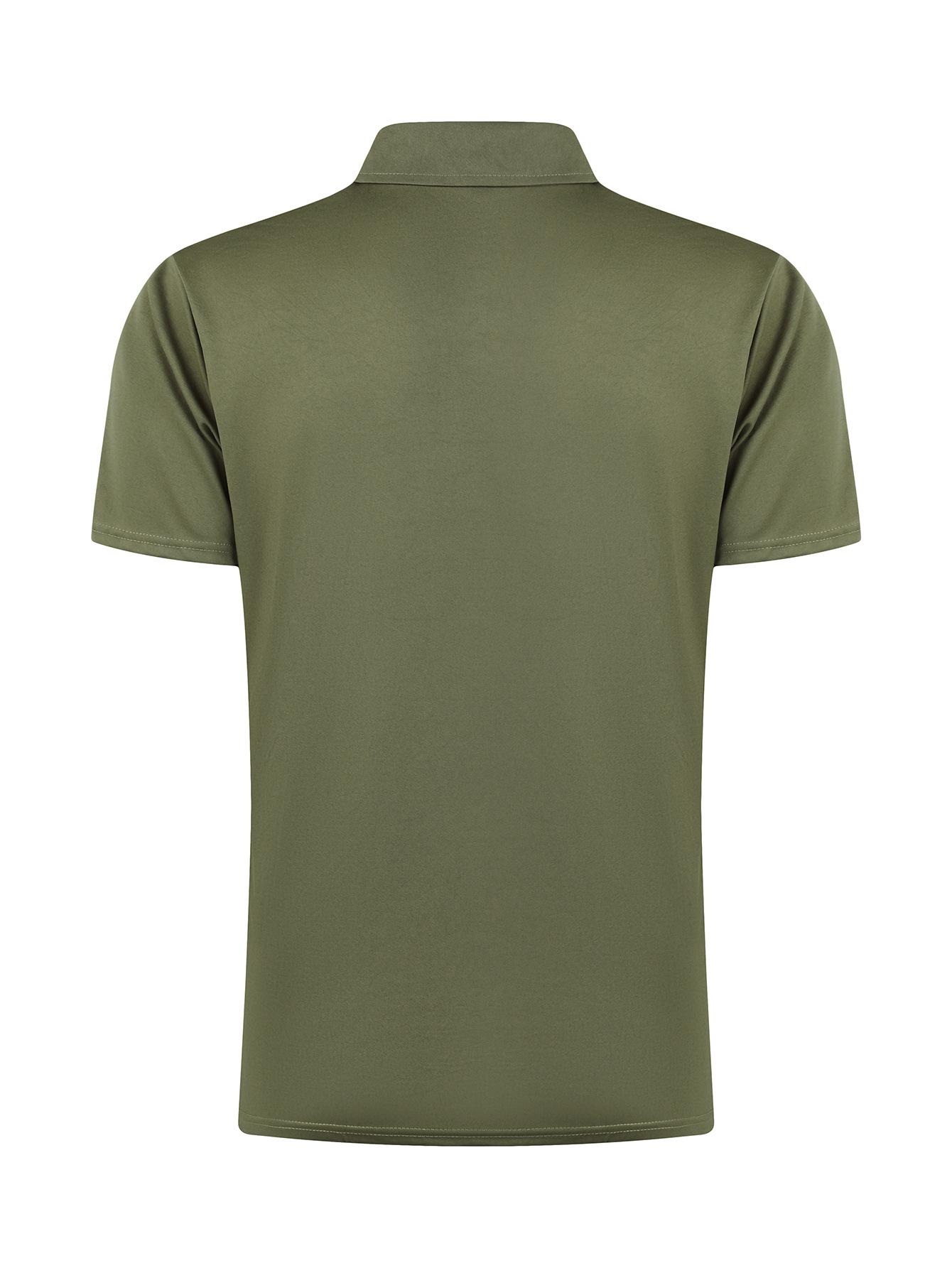 Летняя мужская рубашка поло больших размеров на молнии — фото 13