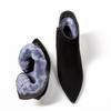 Thin Heel Thick Velvet Women's Boots Winter New Versatile Pointed High Heels Warm Velvet Versatile Martin Boots Women