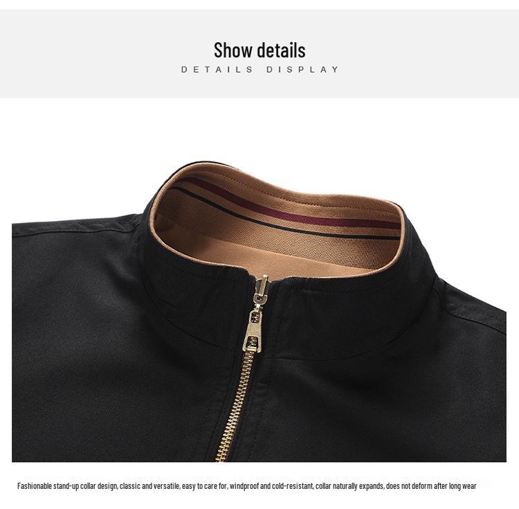 Men's Reversible Casual Stand-Up Collar Jacket