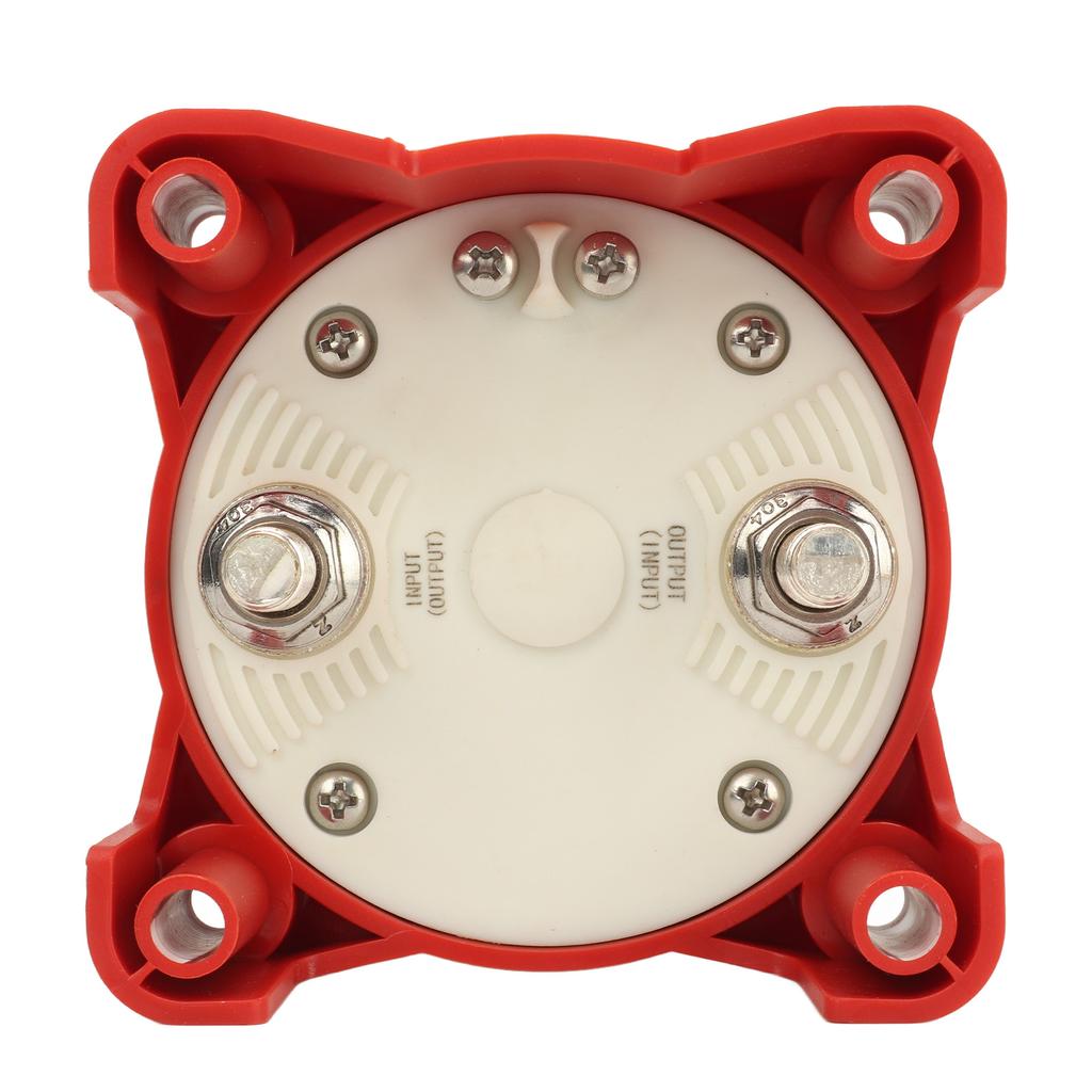 Battery Disconnect Switch 350A 48V 2 Gear Stud Red Strong Safety Marine Battery Selector Switch for RV Marine Automotive Battery 9004E