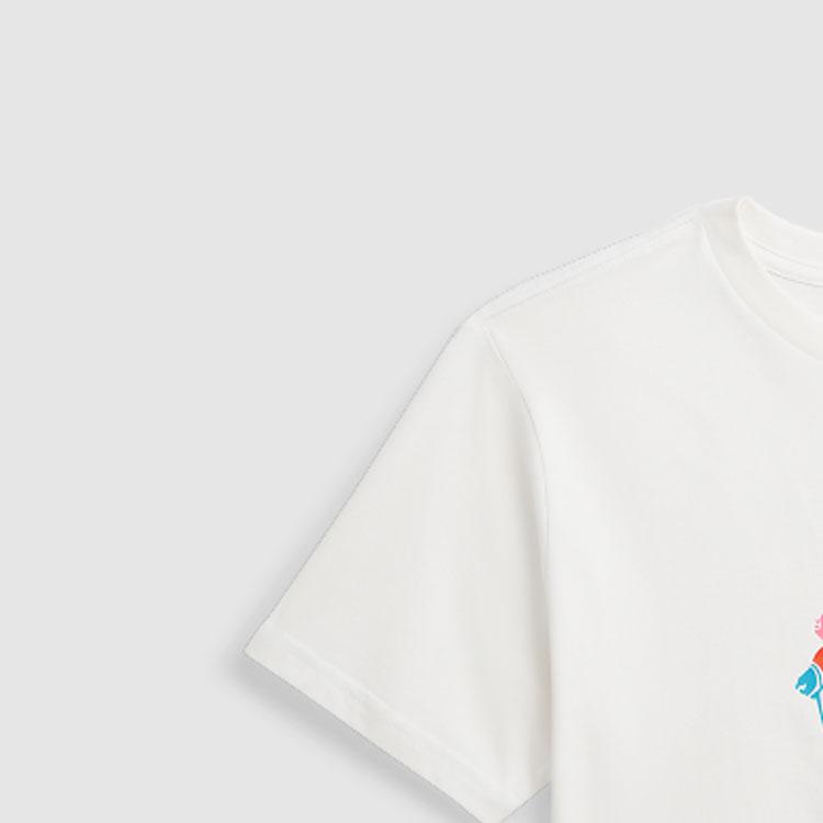 Polo Ralph Lauren T-Shirt Ss24 Large Letter Print Crew Neck Casual Short Sleeve Kids Tops Washed-White CWPOTSHY8020812-100
