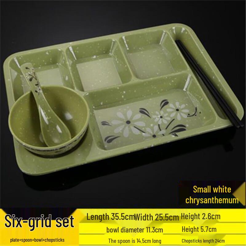 Jijun Melamine Multi-Grid Dinner Plate Set