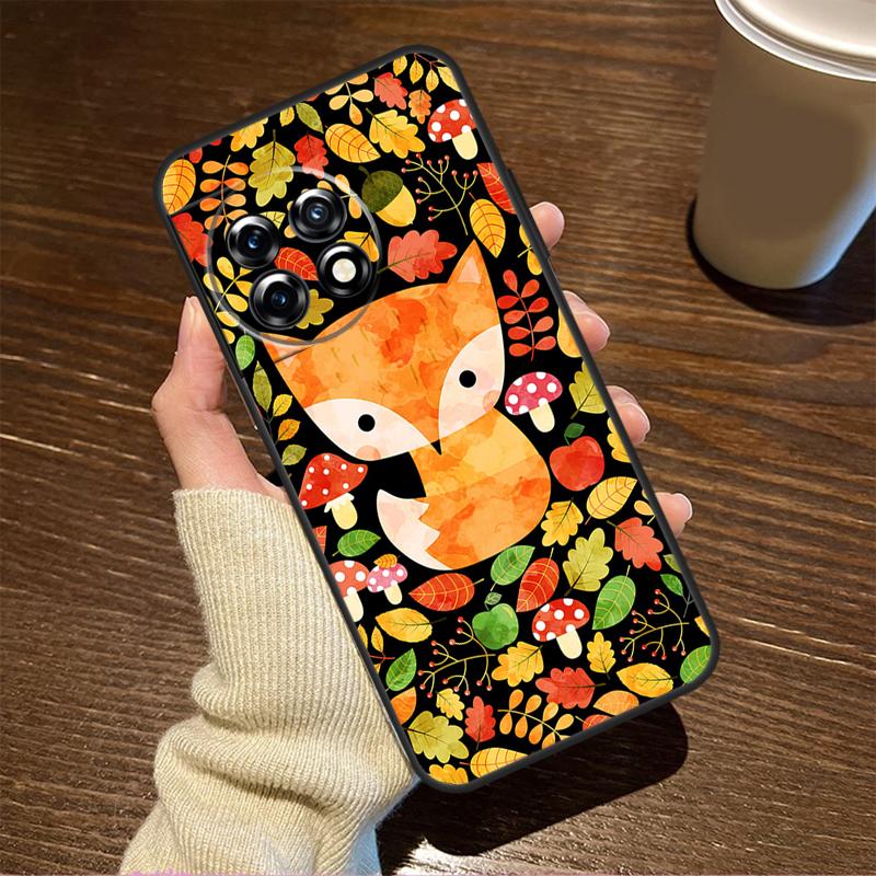 Autumn Leaves Fall Fox Case For OnePlus 13T 10T 8T 10R 13R 15 R 13 12 11 9 10 Pro Nord CE 5 2 3 4 Lite N20 N30 Cover