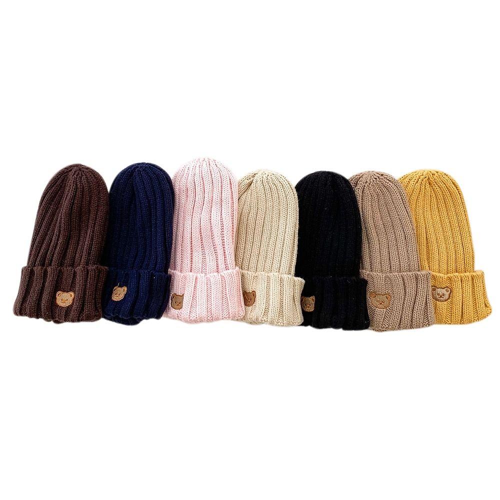 Boys Girls Ear Cap Soft Knitted Children Hat Warm Kids Beanie Cap Autumn Winter Hats Baby Hat