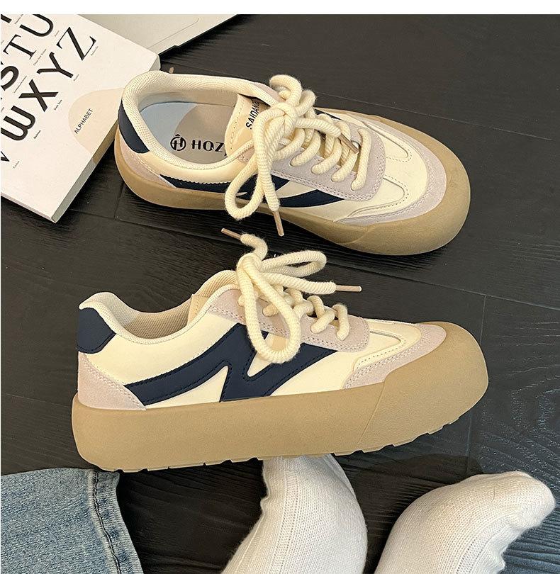 

Универсальная повседневная спортивная обувь на доске женская 2024 новая весна и осень интернет-знаменитости увеличивают рост универсальная дышащая на толстой подошве хлеб wh 40 синий