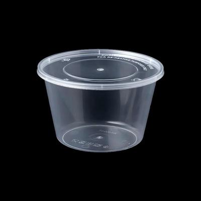 Jiyoushi Disposable Round 500ml Plastic Takeout Food Containers