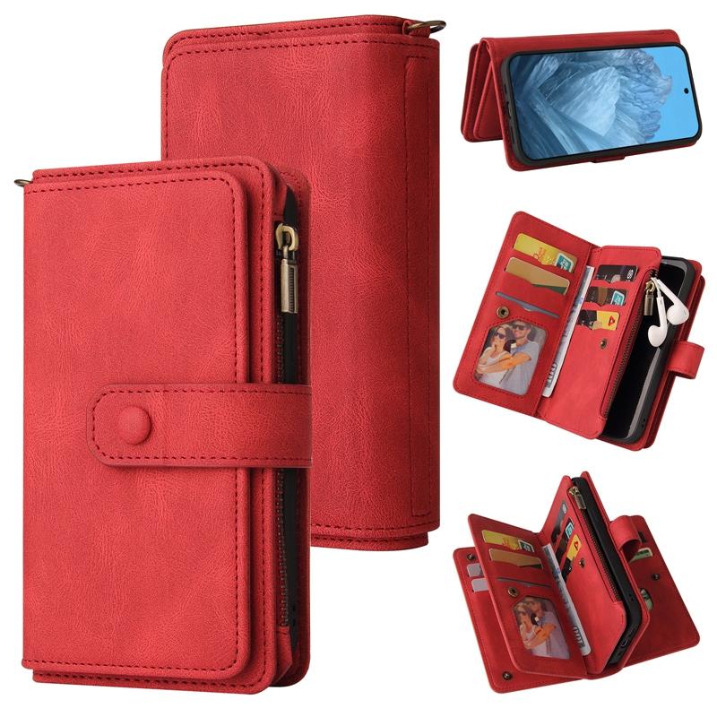 Multi-function Wallet Flip Case Pouch for Google Pixel 9/9 Pro , for Xiaomi 14 Ultra 15 Cards Slot Phone Case