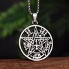 Retro Domineering Ouroboros Wrapped Around The Tree of Life Pendant Necklace Men's Personalized Punk Cool Casual Jewelry Gift