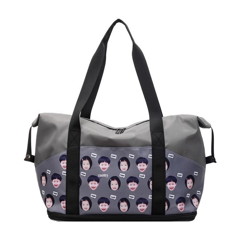 

Polka Dot Waterproof Maternity Travel Bag - Large Capacity Handheld Gym and Luggage Storage Large сірий колір