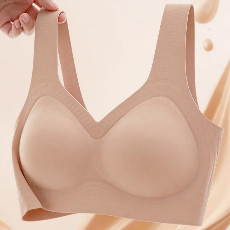 Plus Size Bra Summer Seamless Vest Flattering for Large Busts Push-up Style Thin and Sporty Plus Size Women's Bra