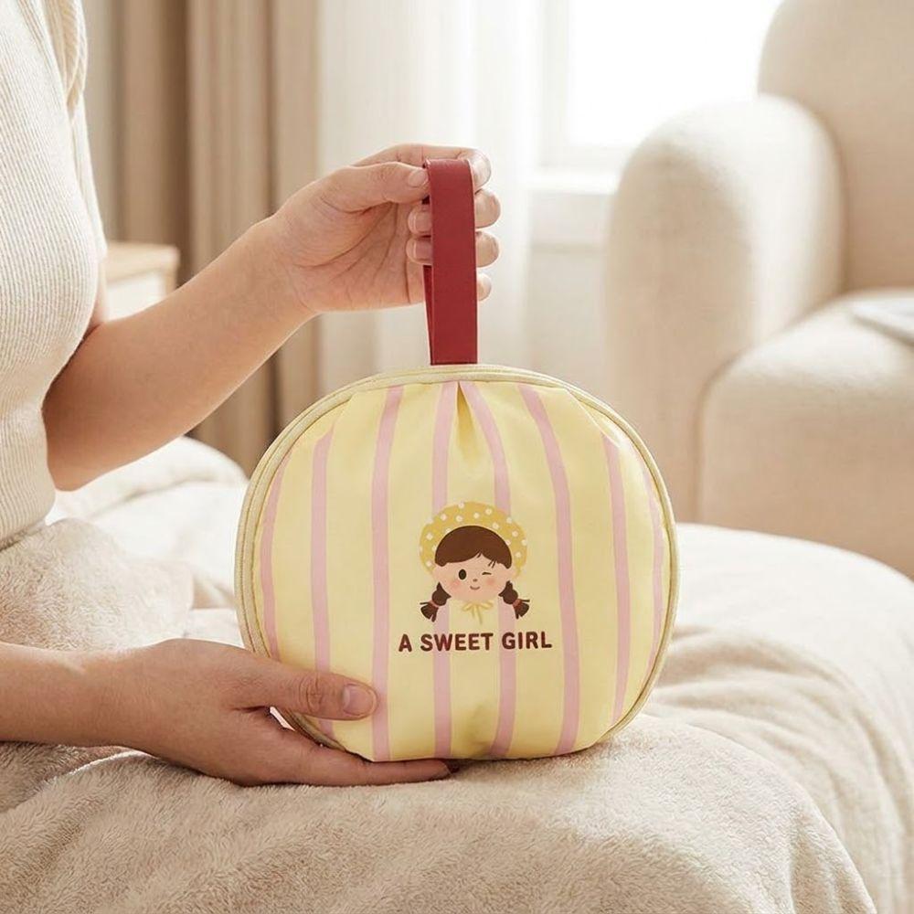 Large Capacity Underwear Storage Bag Folding with Zipper Lingerie Pouch Cartoon Breathable Underwear Organizer Business Trip