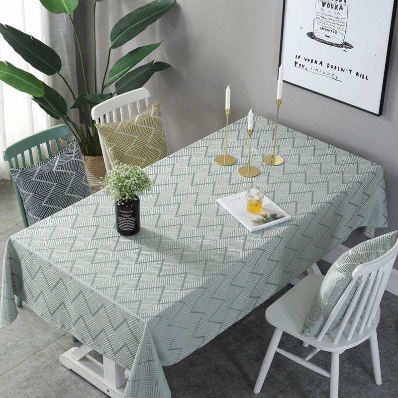 2pcs/lot New jacquard tablecloth geometric wave pattern tablecloth waterproof tablecloth rectangular cover towel