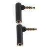 2 Stück 3,5 mm Stecker auf Buchse rechtwinklig 90 Grad Audio-Adapterbuchse