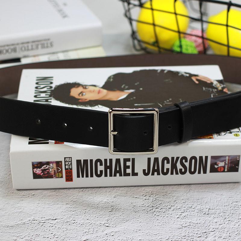 Simple Solid Color Metal Square Buckle Decoration Women Casual Wide Belt For Daily Wear