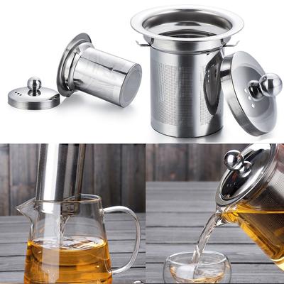 Infuser Mesh Fine Reusable Lid Tea Strainer Filters Stainless Steel