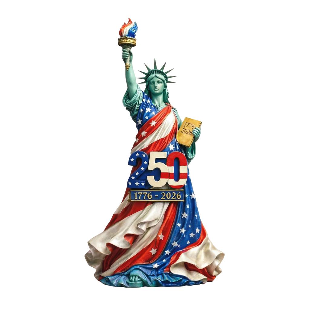 Decorazioni Statua della Libertà Statuetta 1776-2026 Modello Statua della Libertà per Soggiorno Libreria Armadi Ornamento da Tavolo