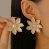 Retro Fashion Vintage Alloy Drip Oil Flower Earrings For Women